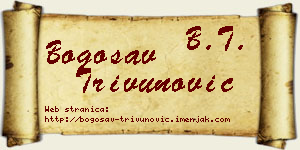 Bogosav Trivunović vizit kartica